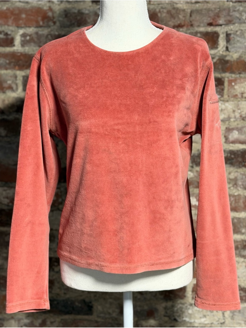 Horny Toad Coral Suede-Look Long Sleeve Crewneck